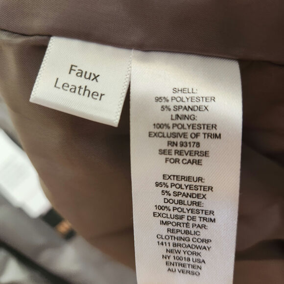 TRUTH BY REPUBLIC  NWT faux leather womans jacket size large - Picture 5 of 6